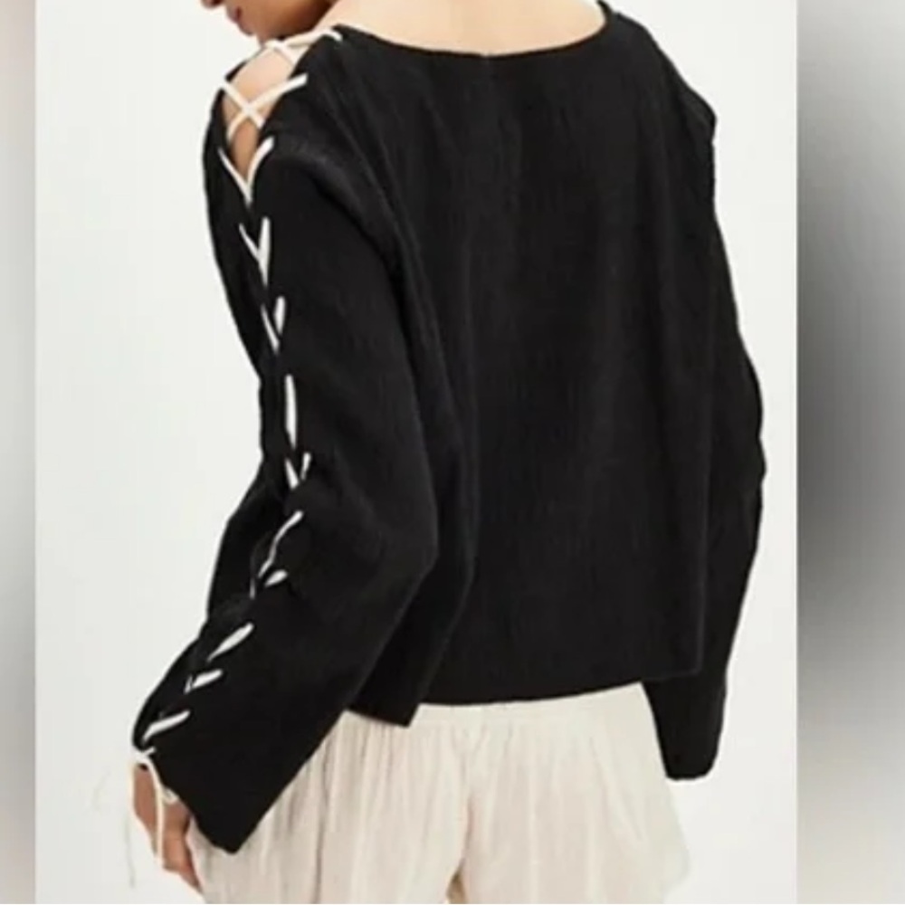 Free People We The Free Laced Up Tee - Picture 2 of 8